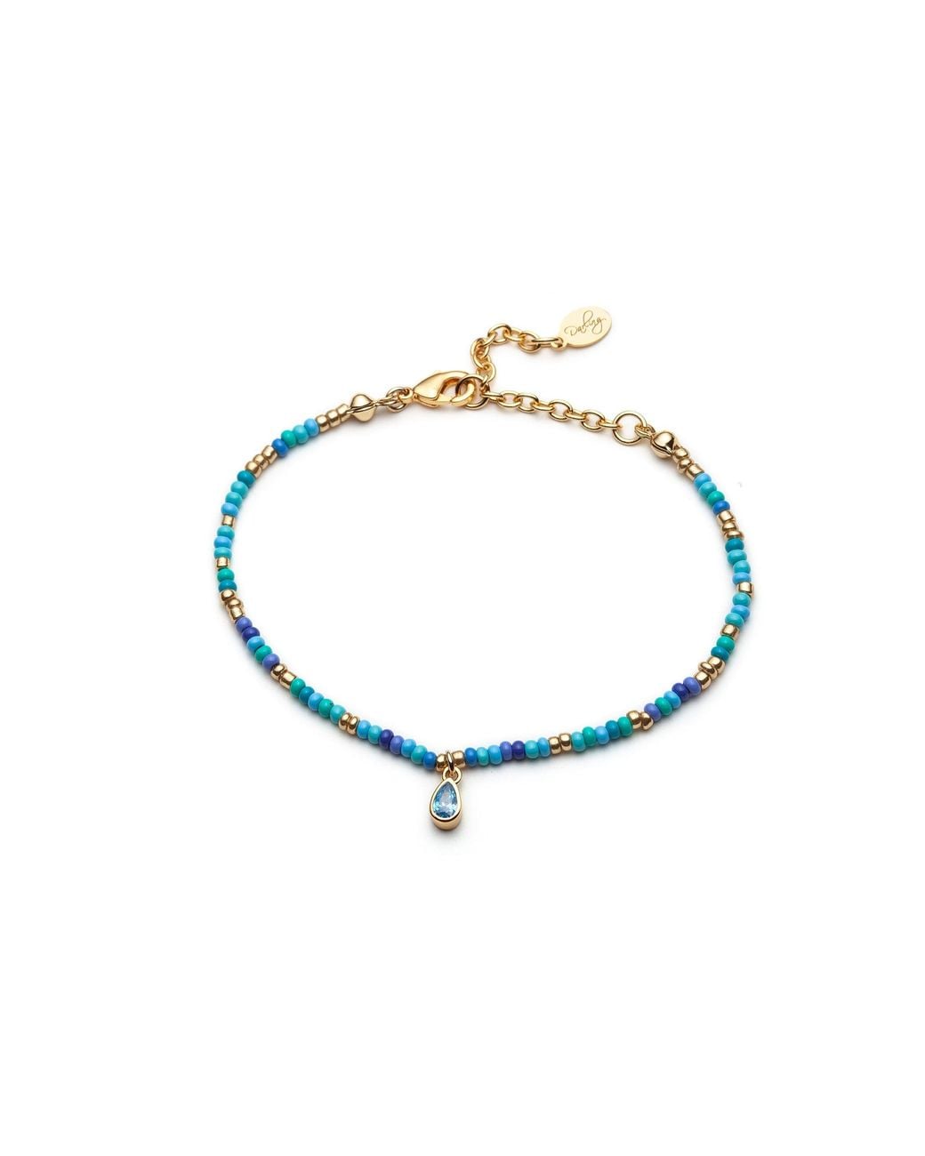 With Love Darling Metallic Water Drop Beaded Bracelet