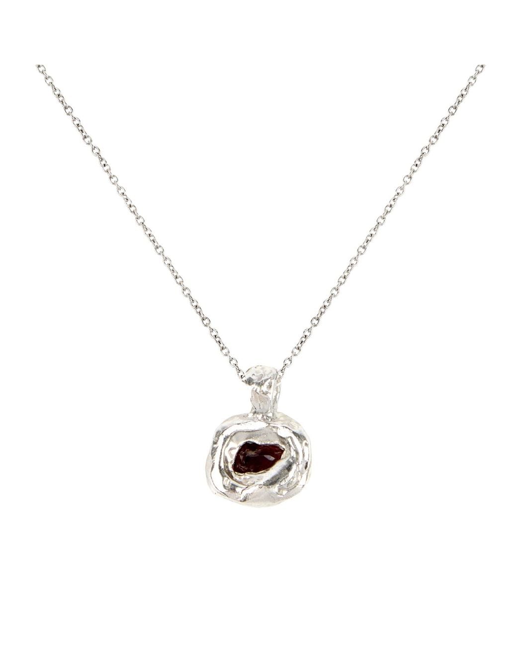 De Roms Metallic Molten Garnet Soul Necklace