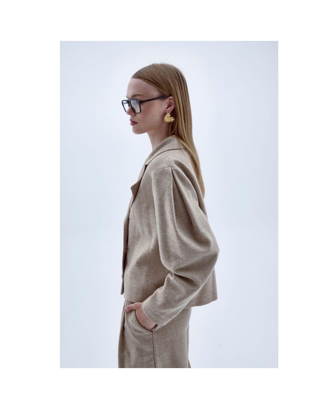 NAZLI CEREN Pink Neutrals Kai Wool Jacket