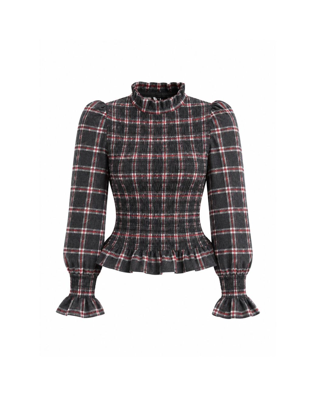 Mind Traveler Black Chia Alia And Checked Blouse