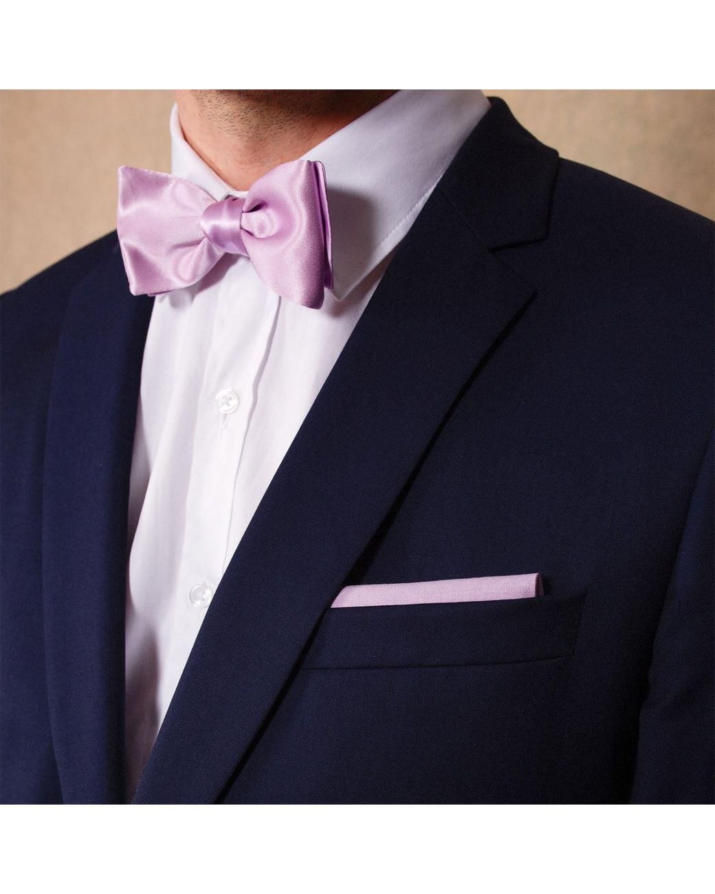 LE COLONEL Purple Heather Silk Bow Tie for men