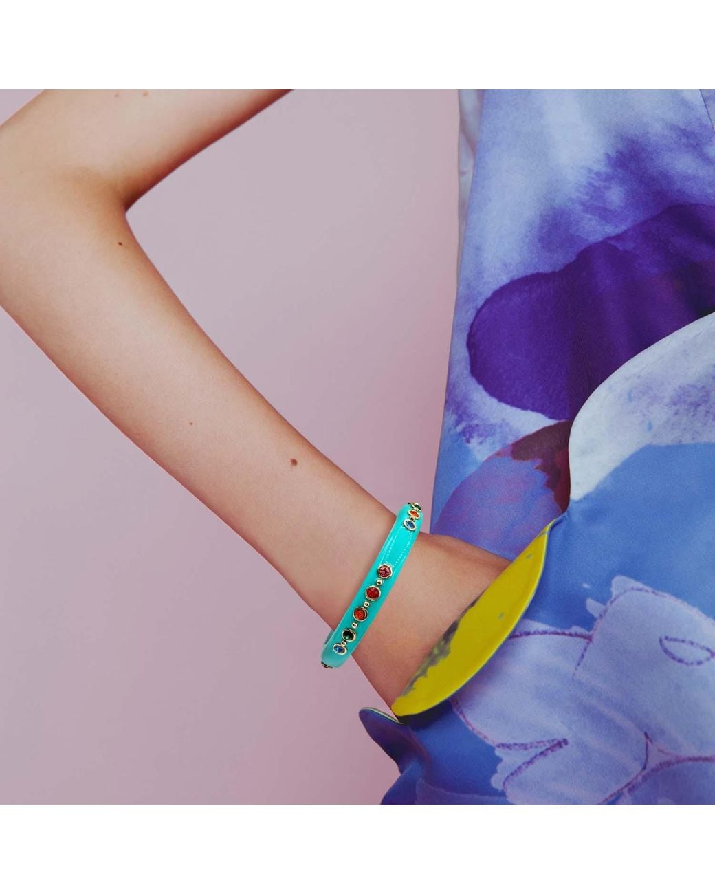 Michael Nash Jewelry Blue Holland Resin Studded Resin Bangle