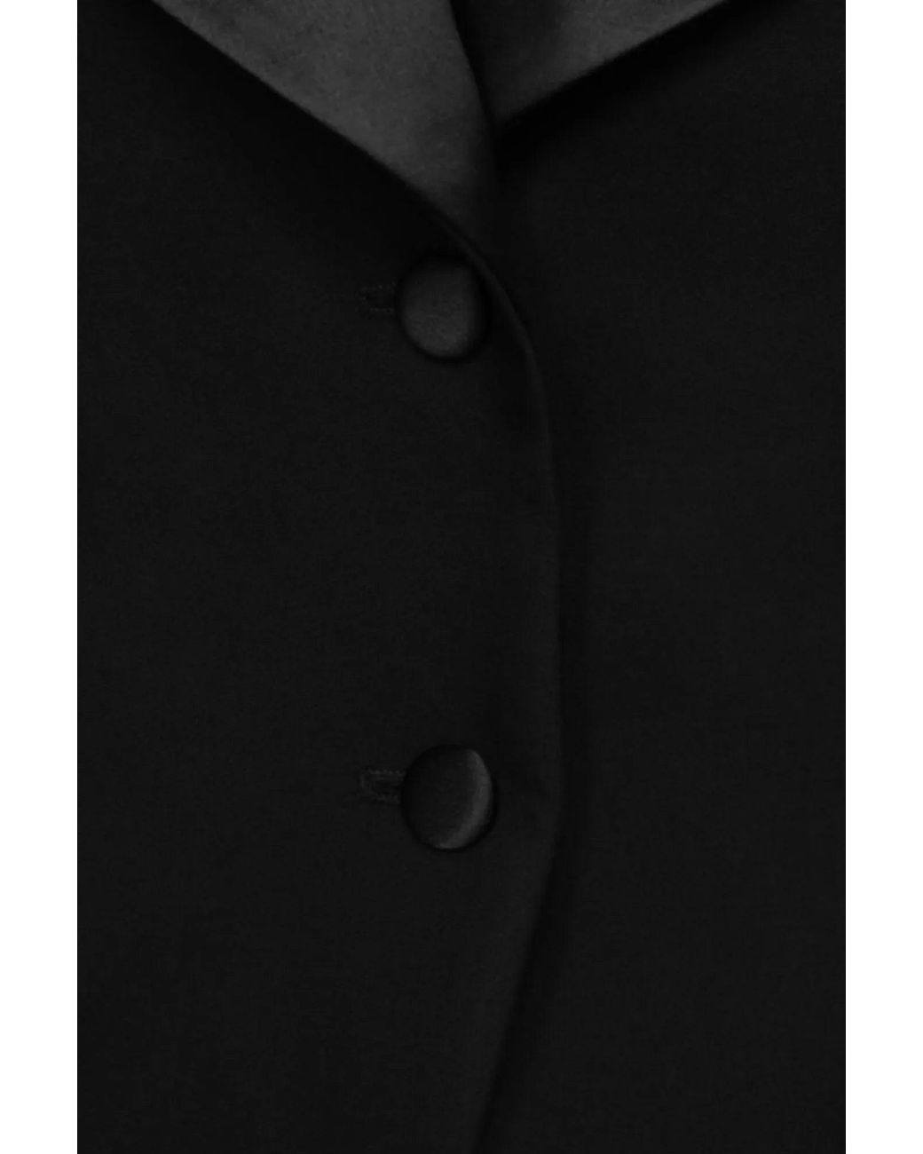 POST MERIDIEM Black Jacket With An Airy Peplum