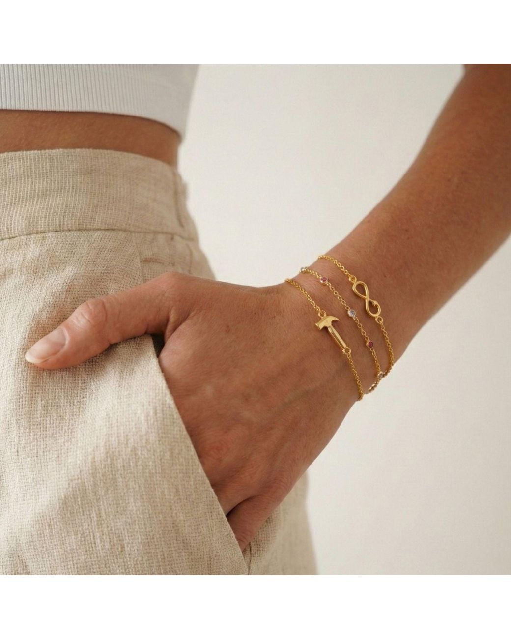 With Love Darling Metallic Hammer Bracelet