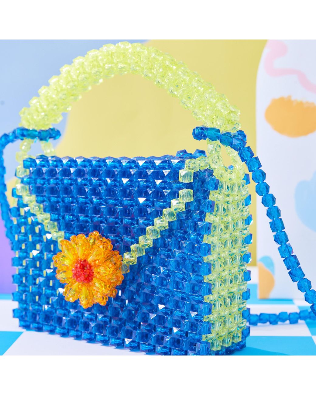 Tillie Beads Blue Bliss Mini Sunflower Bead Bag