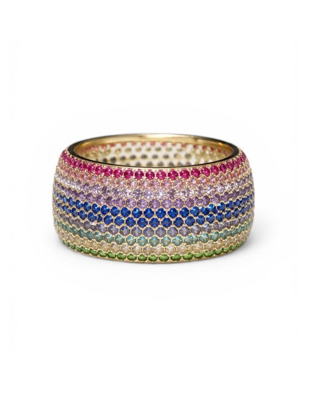 Native Gem Multicolor Billionaire Ring- Blossom