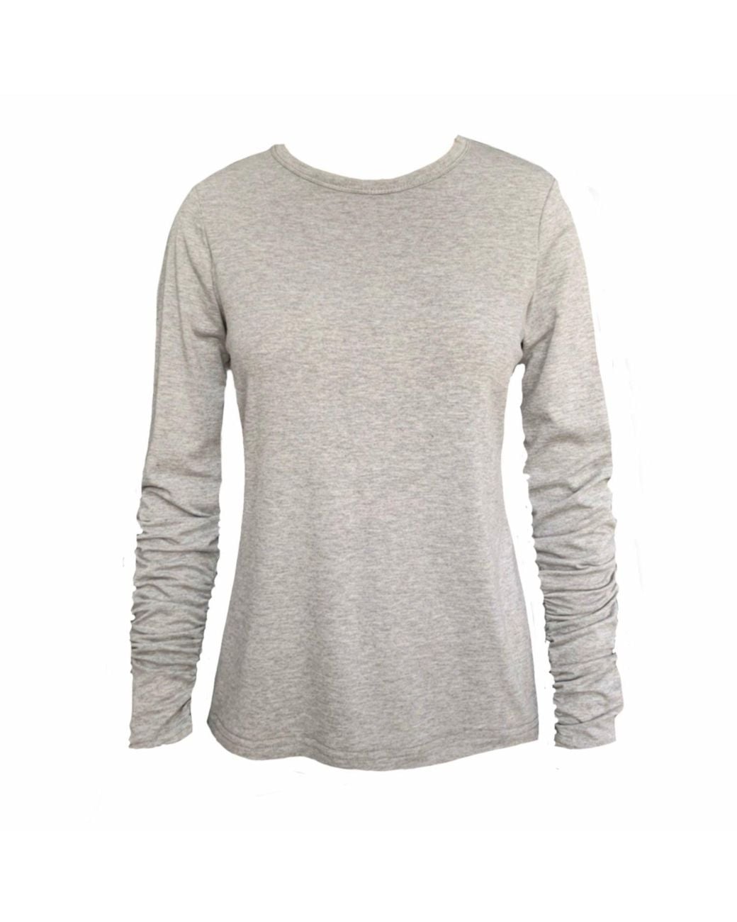 Frock Tales Gray Beatnik Top With Crew Neck