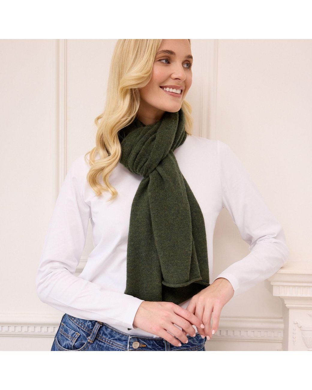 Cove Green Lucy Multi Way Cashmere Wrap