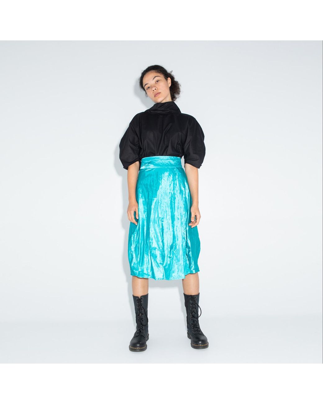 Bianca Popp Blue Wrapped Skirt