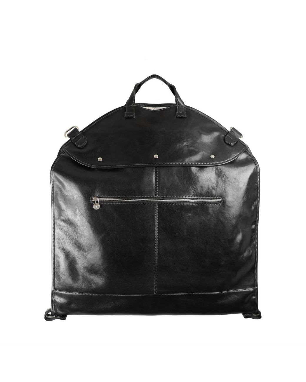 Time Resistance Black Leather Garment Bag for men