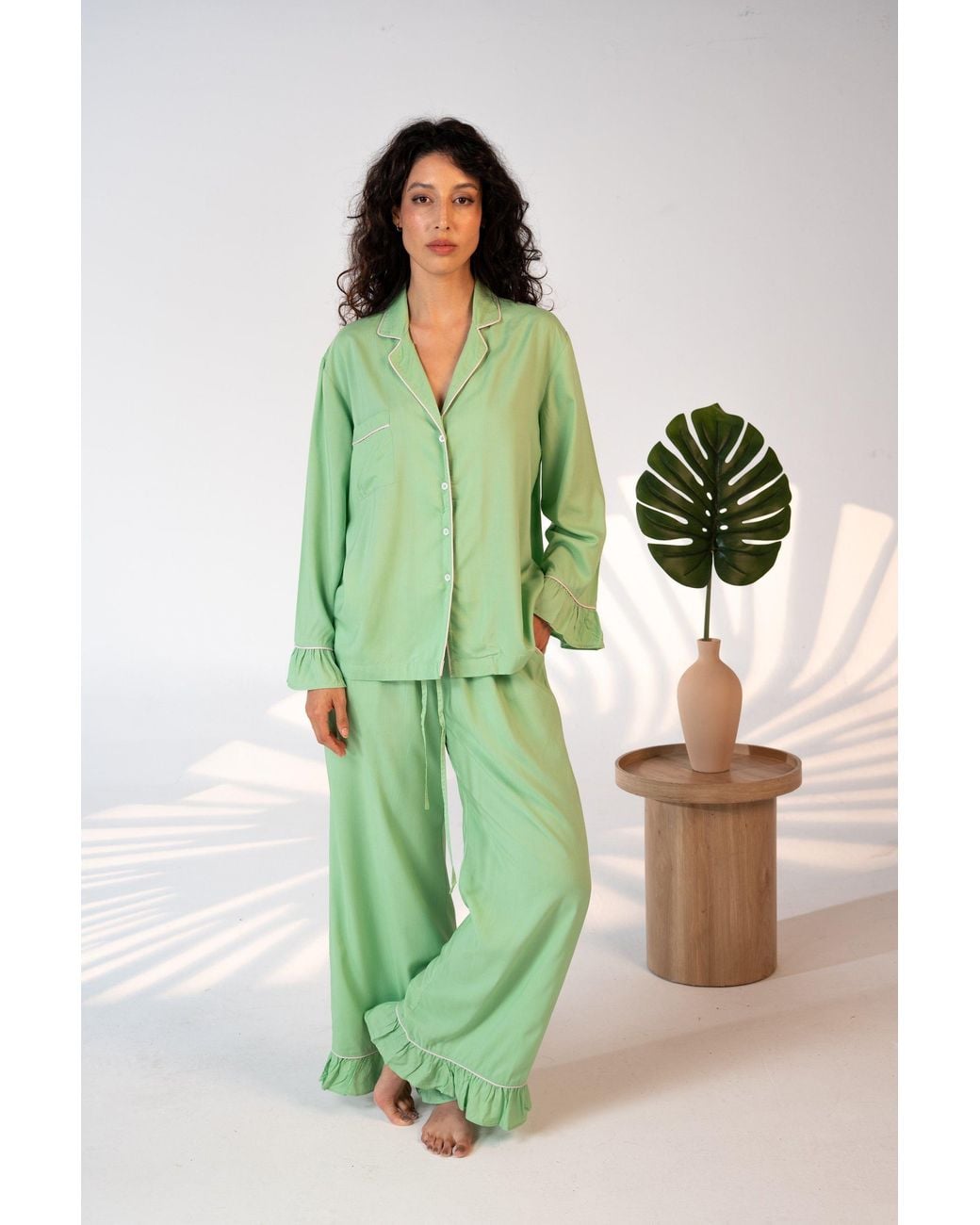 Carolina Benoit Green Luxury Bamboo Pajama Set