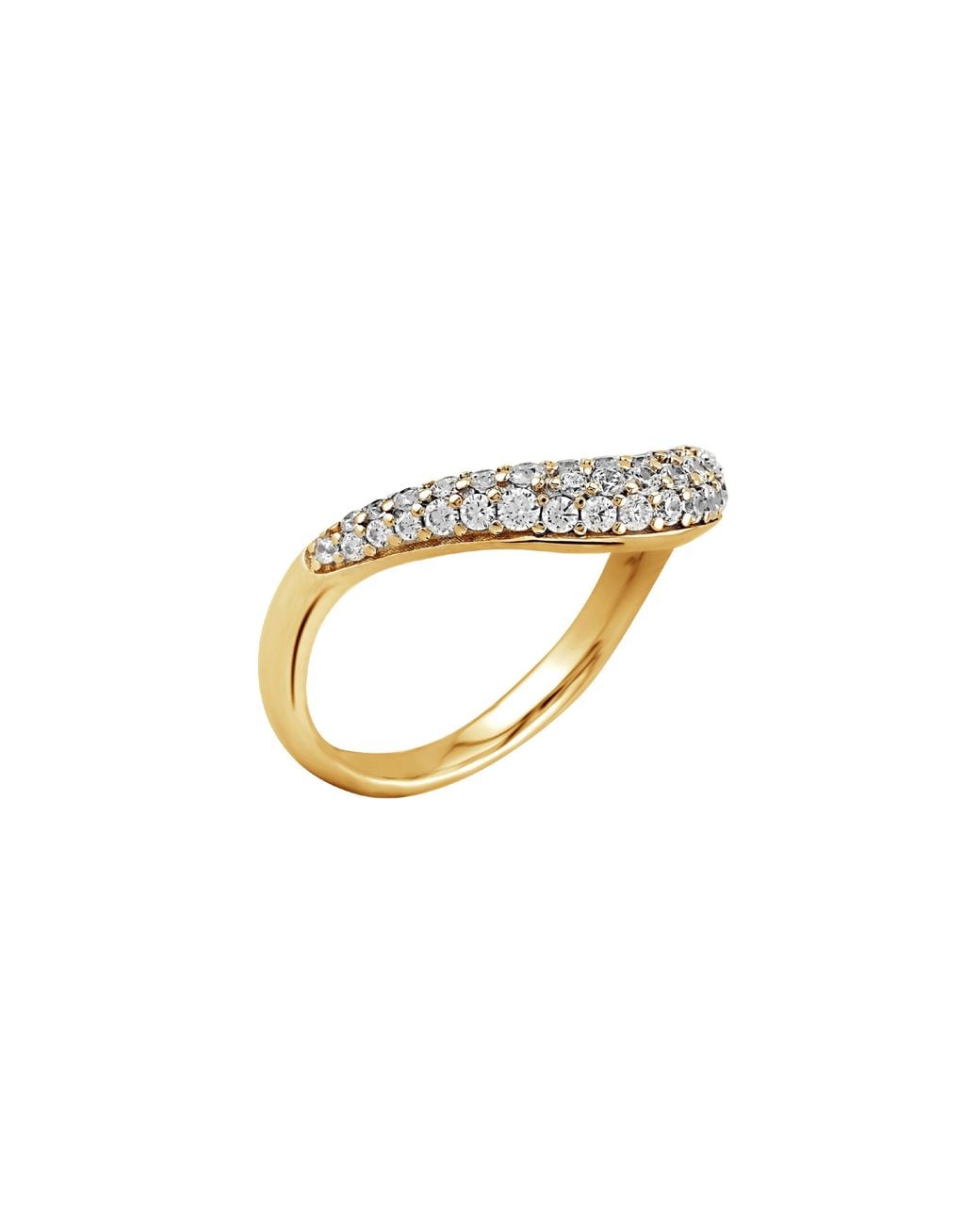 Arte Madrid Metallic Sierra Pavé Contour Nesting Ring