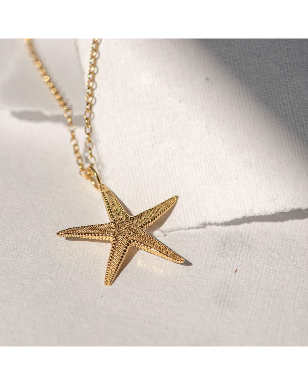 Dainty London Metallic Maxi Starfish Necklace