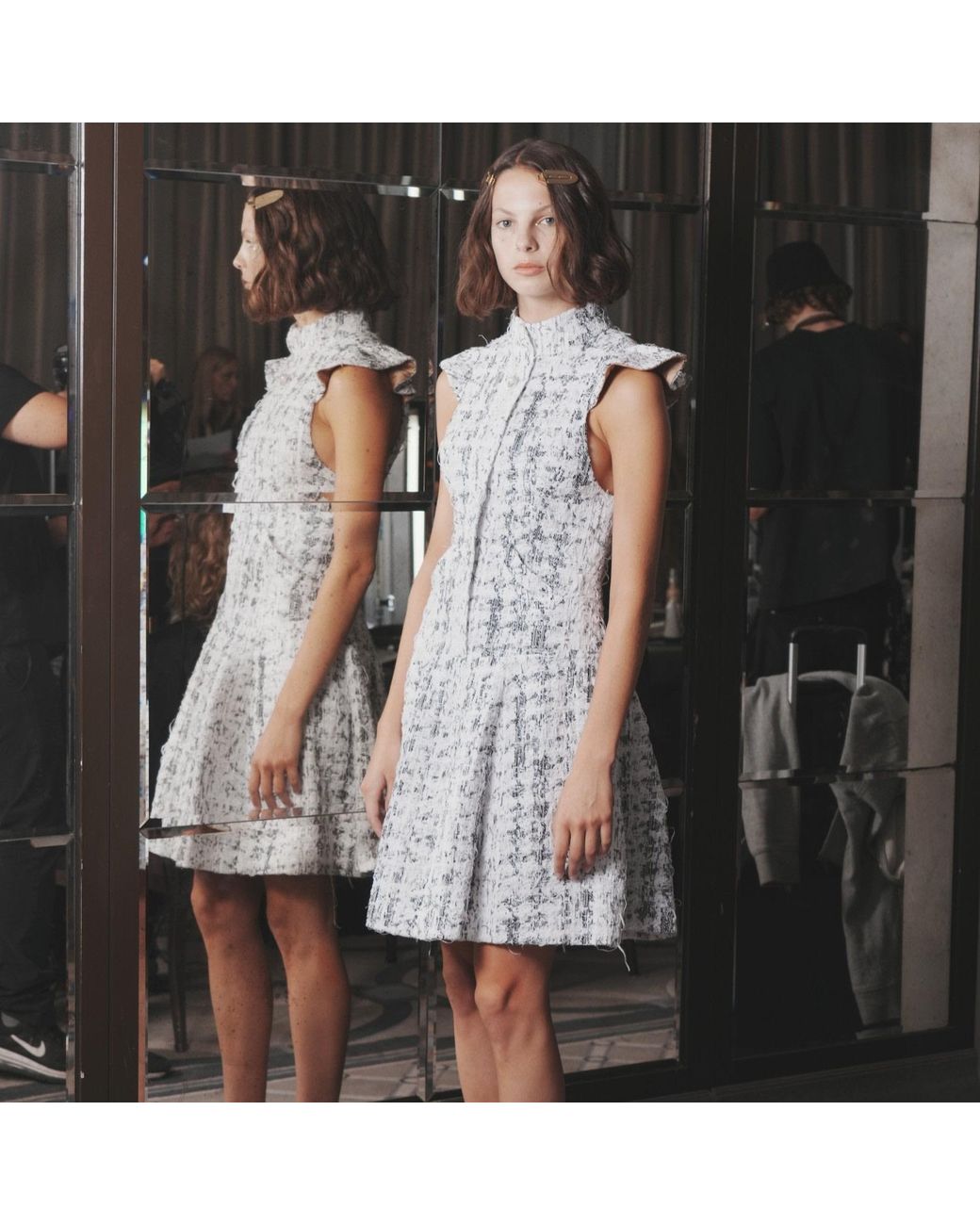 RUE AGTHONIS Blue Lueur Dress