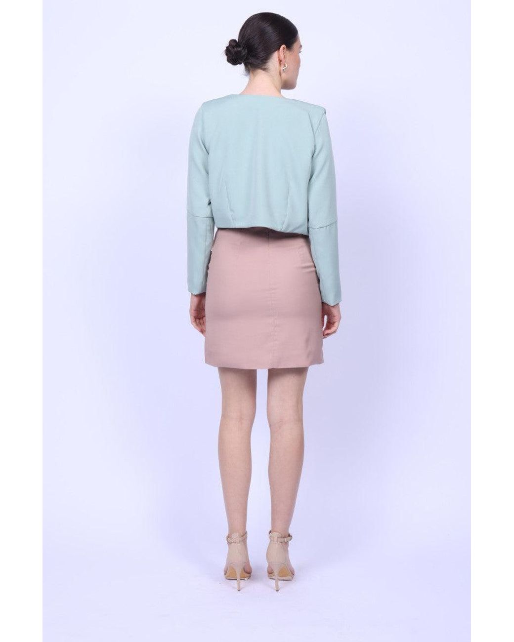 Mary Dickow Pink Farida Skirt-Latte