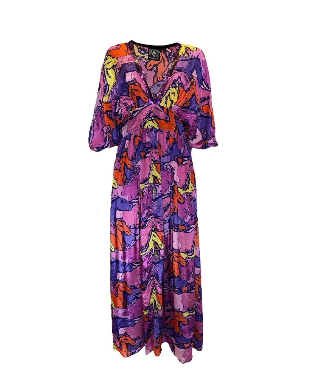 Any Old Iron Purple Runaway Kaftan Dress