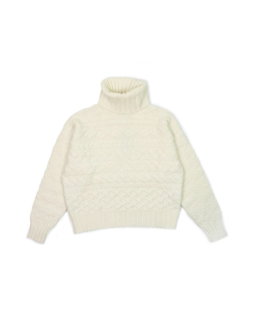 Gigi Knitwear White Cable Sweater