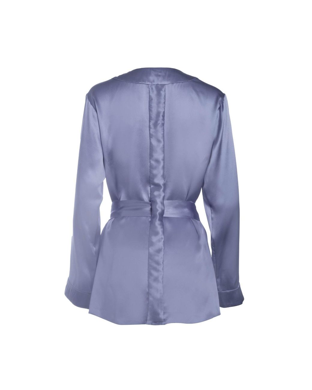 Je Mérite (I Deserve) Blue Lola Silk Short Robe