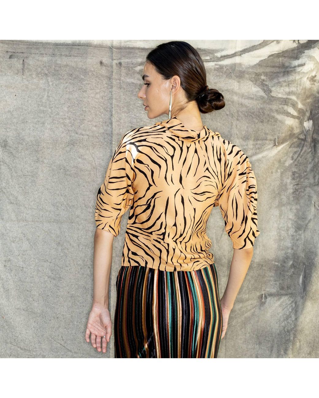 Bianca Popp Yellow Neutrals Puff Blouse With Collar