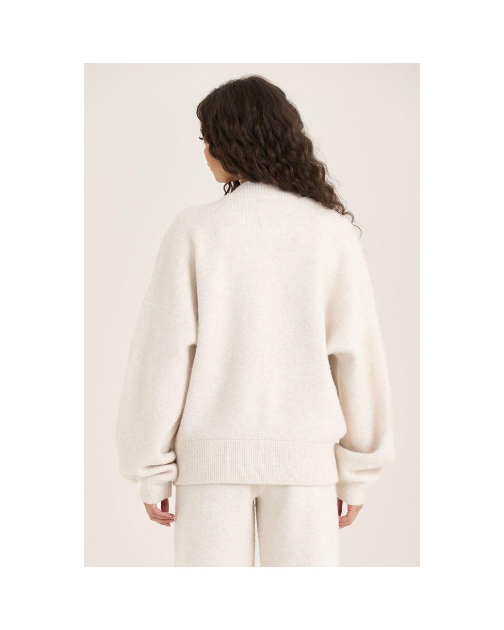 Loom Archives White Neutrals Loom Zip Through Knit
