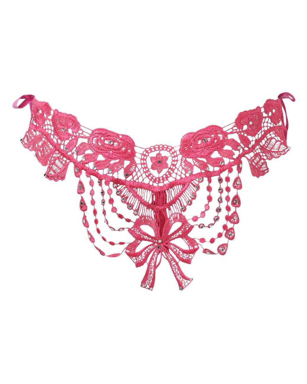 Belle -et-BonBon Pink Limited Edition Sparkling Crystal Bisoux French Knicker Showgirl Trend