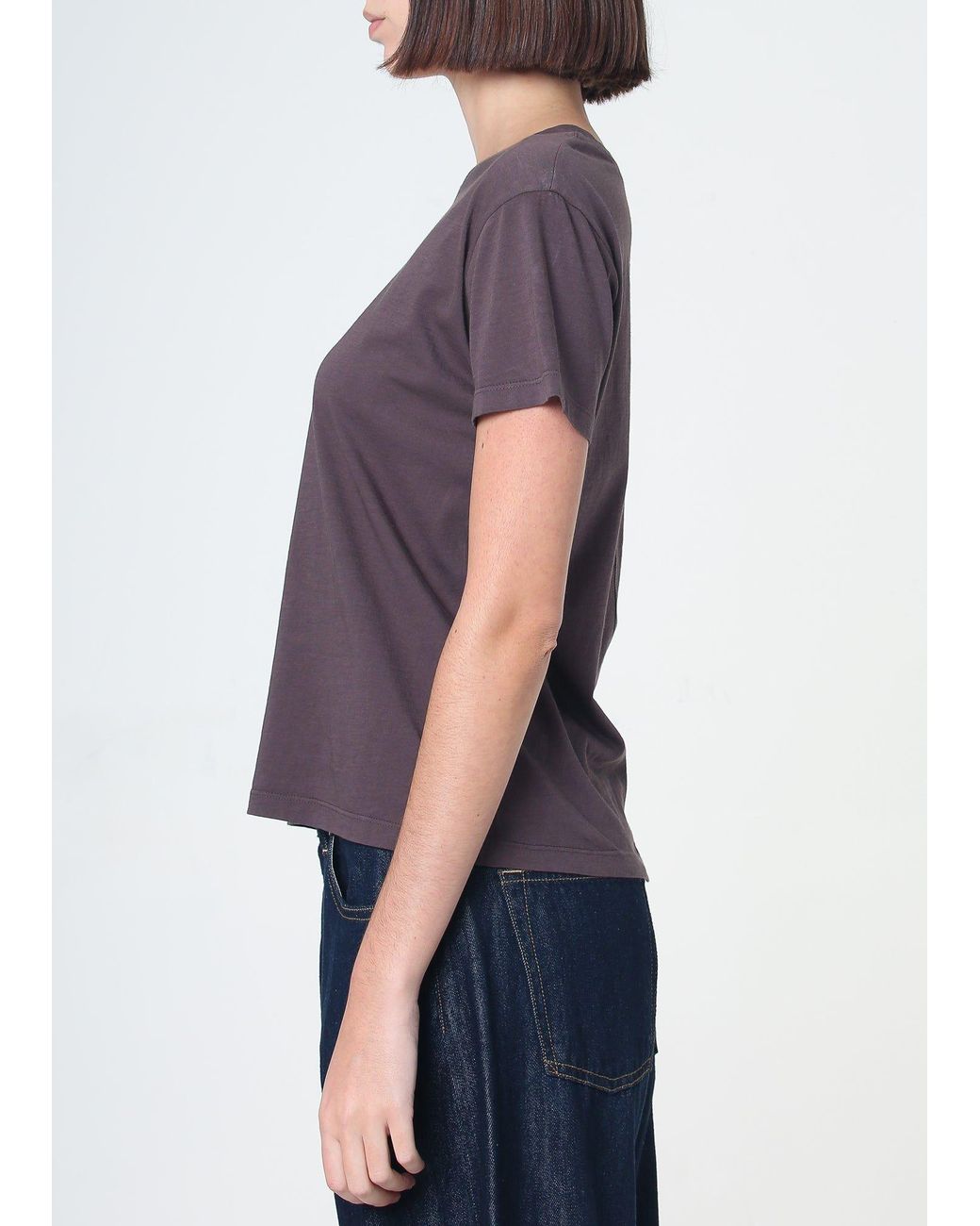NOEND Purple Supima Cotton Crew Neck Tee