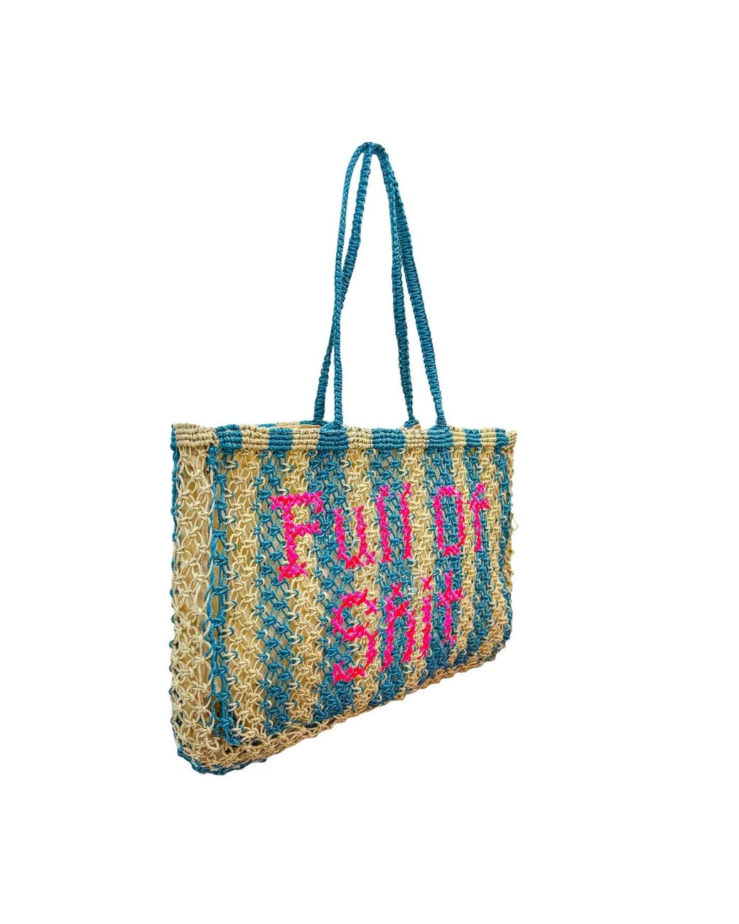 Lilly Loves Blue Full Of Shit Jute Bag