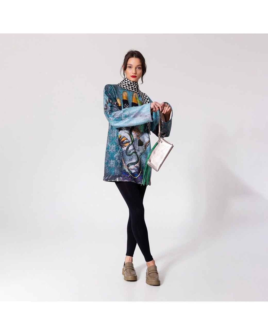 ARTISTA Blue Fortune Tunic Dress