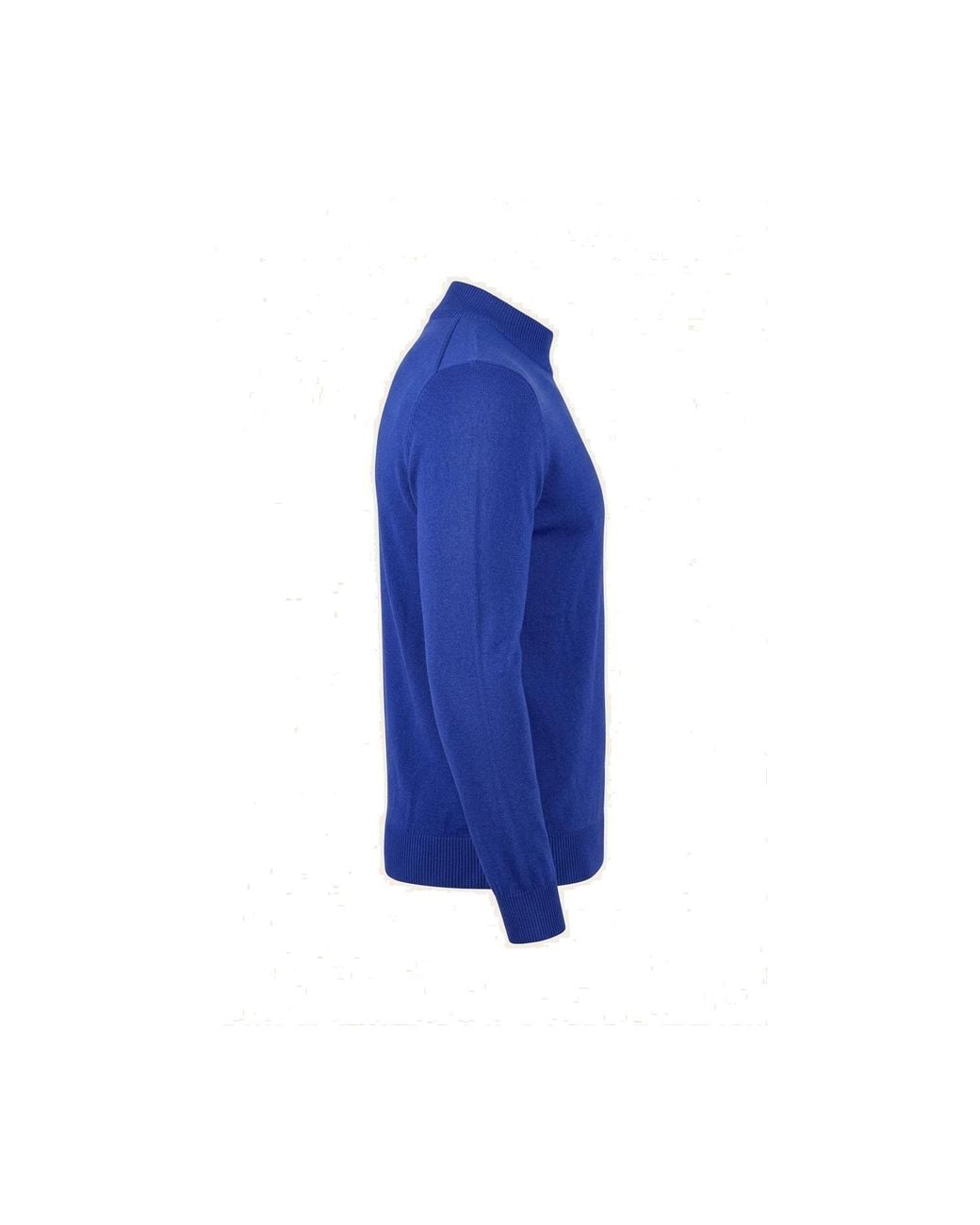 Ron Tomson Blue Mock Neck Sweater for men