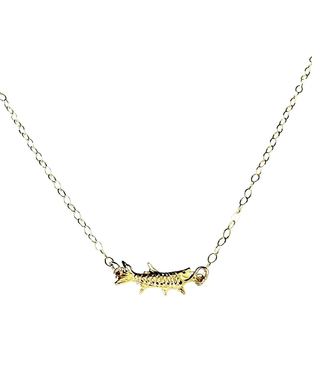 Lexi Jewelry Metallic Tarpon Fish Necklace