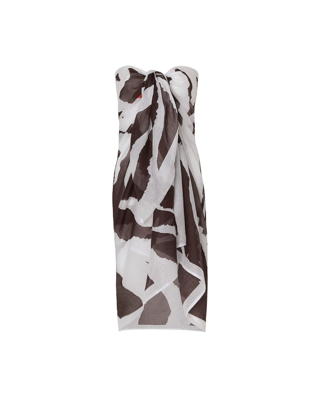 DHARA SHETH DUBAI Multicolor Into The Wild Zebra Animal Print Resort Halter-Style Sarong