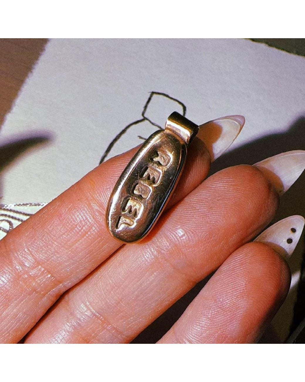 The Lila Lobster Metallic Rose Rebel Charm Bronze