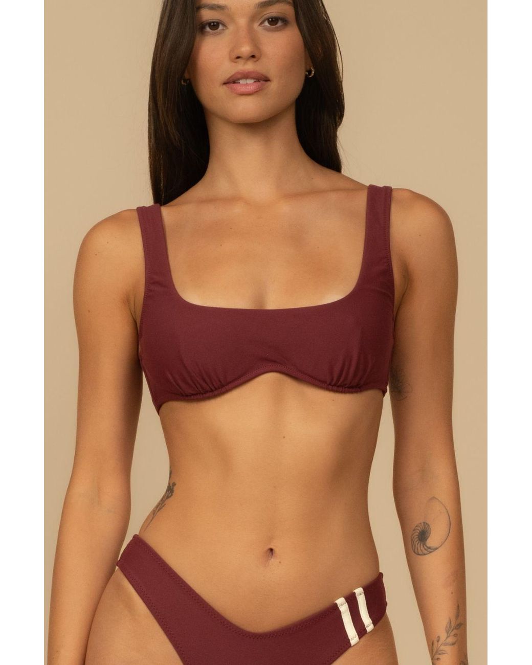 Montce Red Kaia Sport Bikini Top