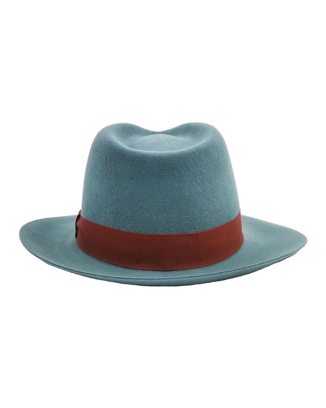 DORIA 1905 Blue Light Smooth Lapin Felt Drop Hat for men