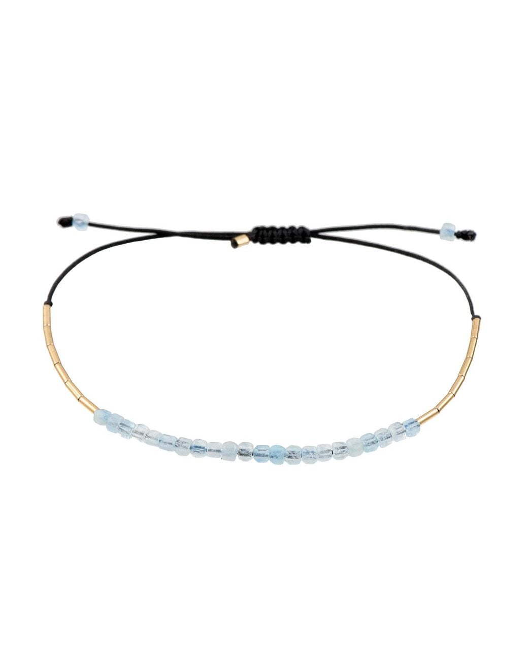 Corina Mardari Jewelry Metallic Aquamarine Filled Adjustable Bracelet