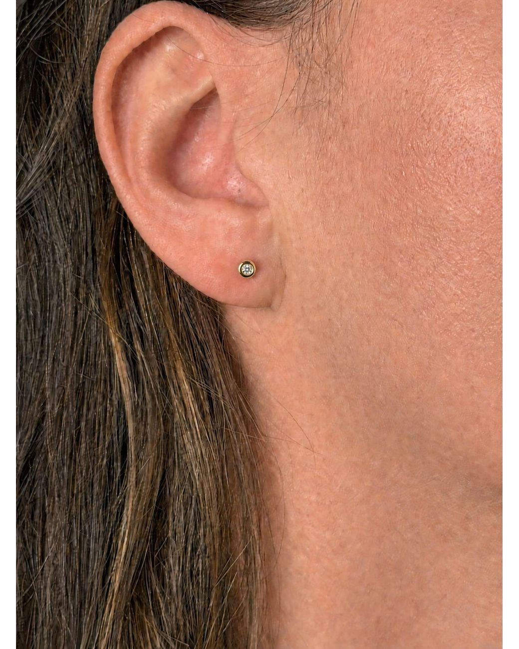 Larisa Beaumont Metallic Mini Beacon Diamond Stud Earring