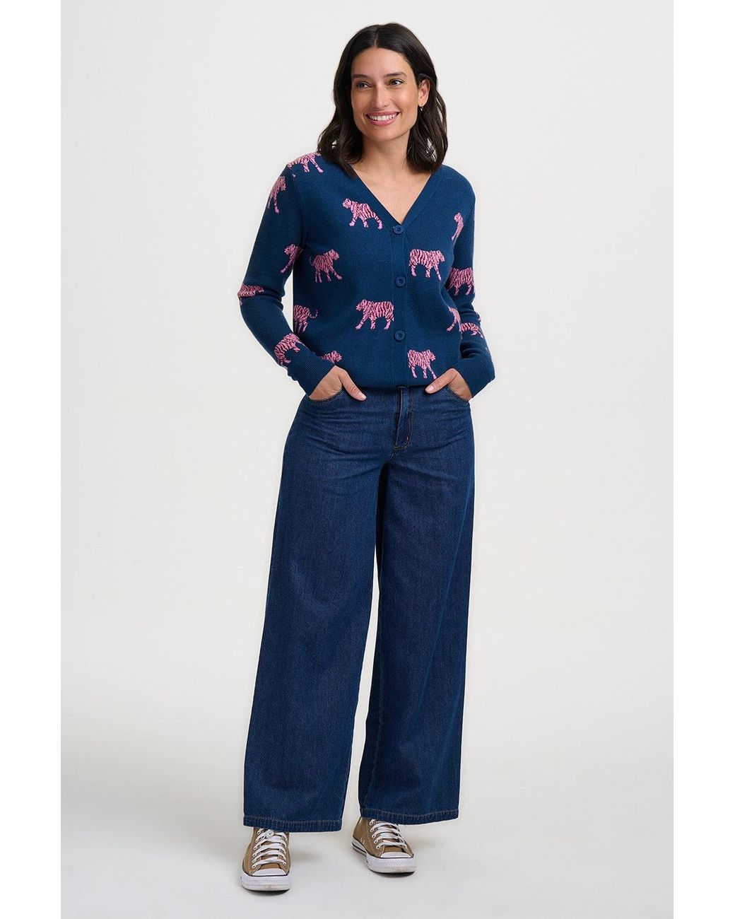 Sugarhill Blue Jennifer Cardigan Tiger