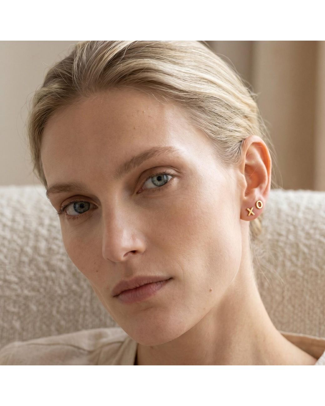 Heather Hawkins Jewelry Metallic X O Letter Stud Earrings