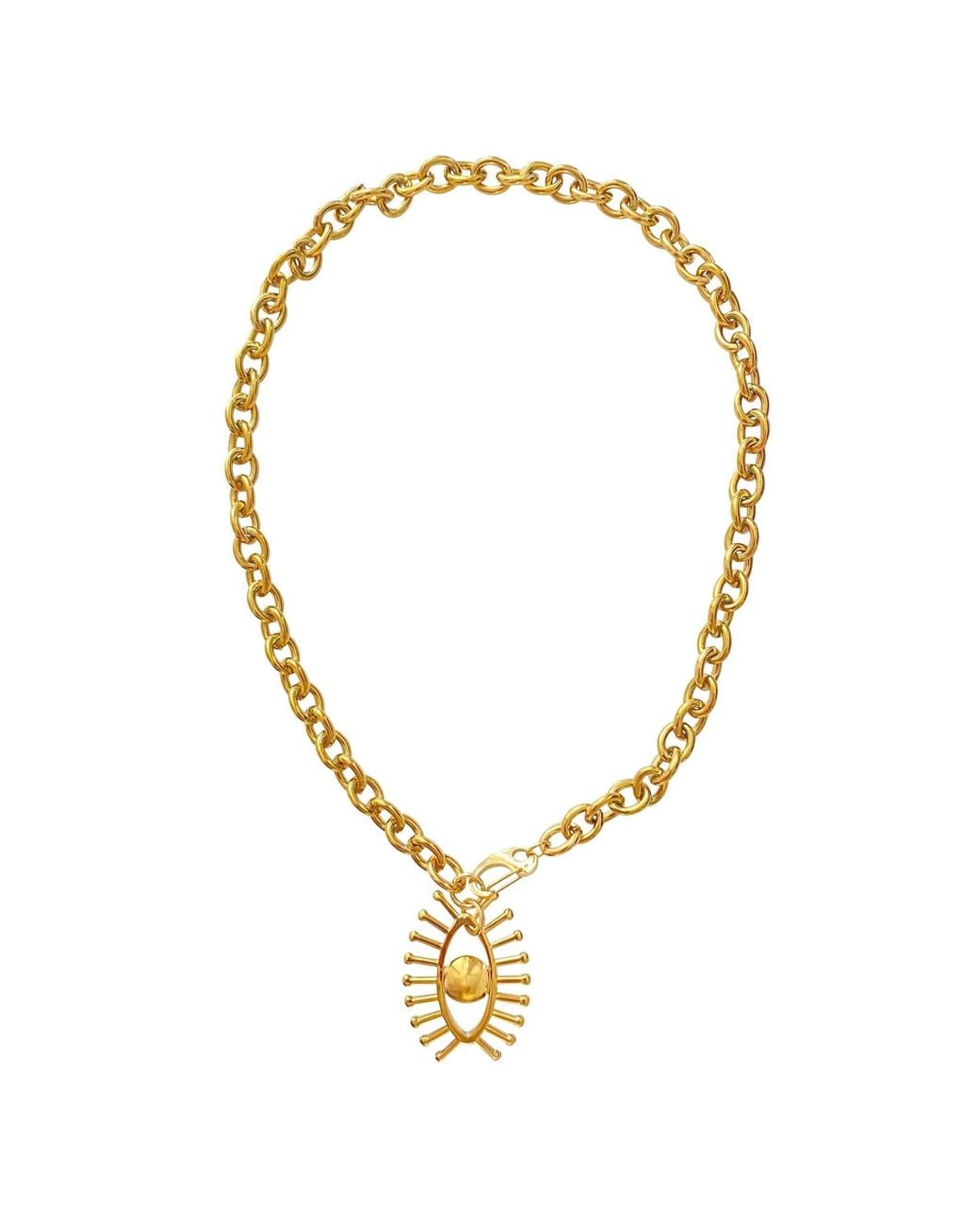 Smilla Brav Metallic Evil Eye Charm Necklace