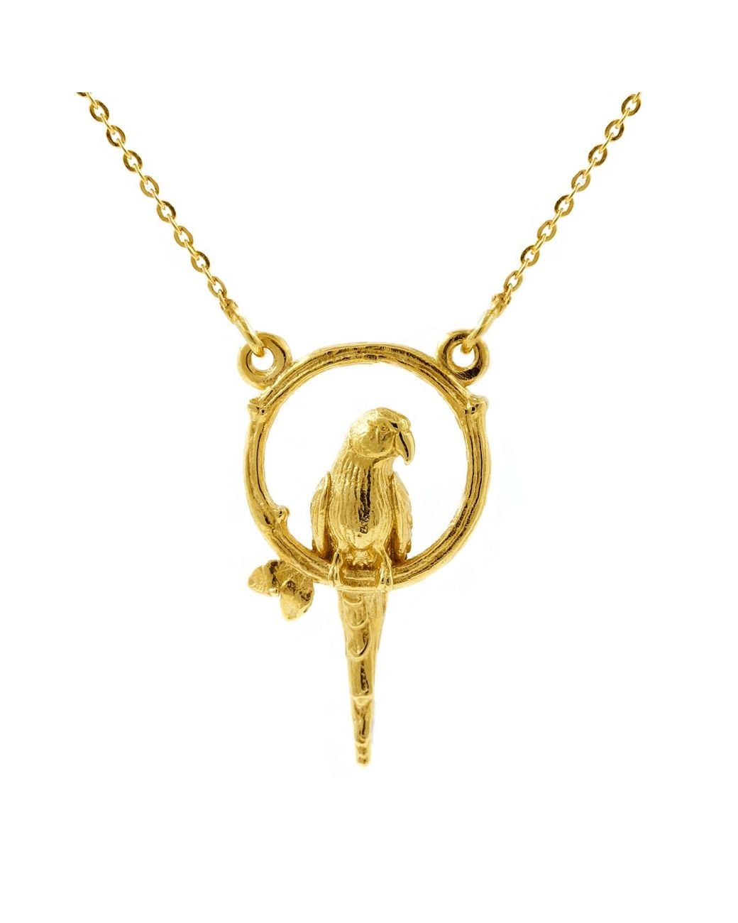 Lee Renee Metallic Parakeet Necklace – Small, Upright