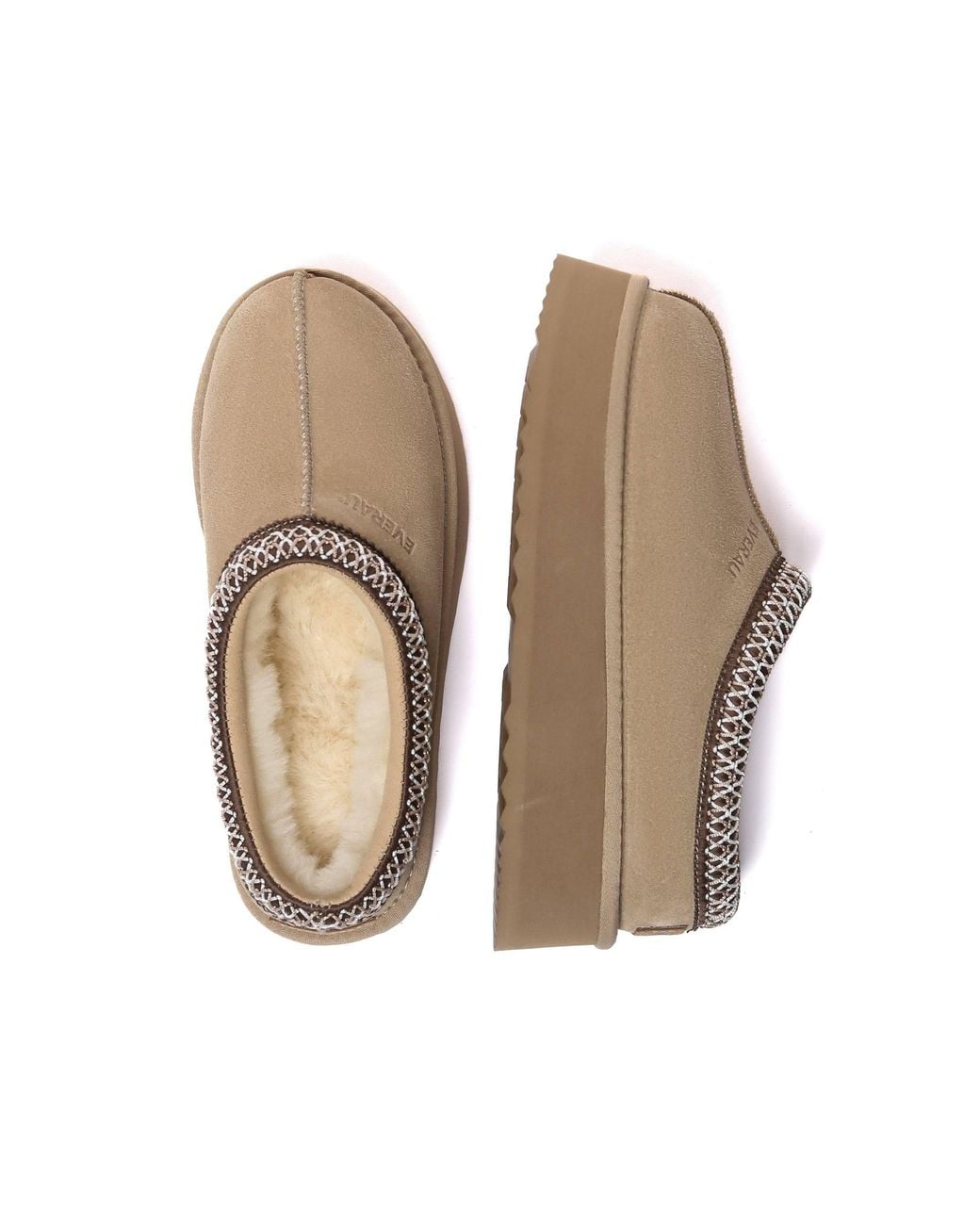 EverAu Australia Brown Neutrals Wonga Leather Slippers