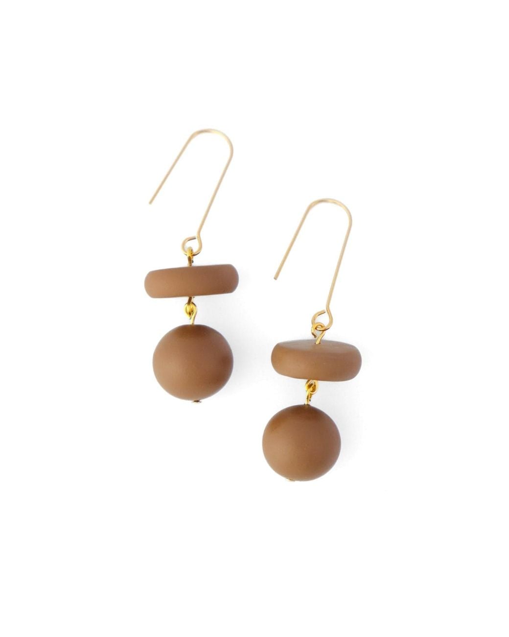 By Chavelli White Bead Dangle Earrings