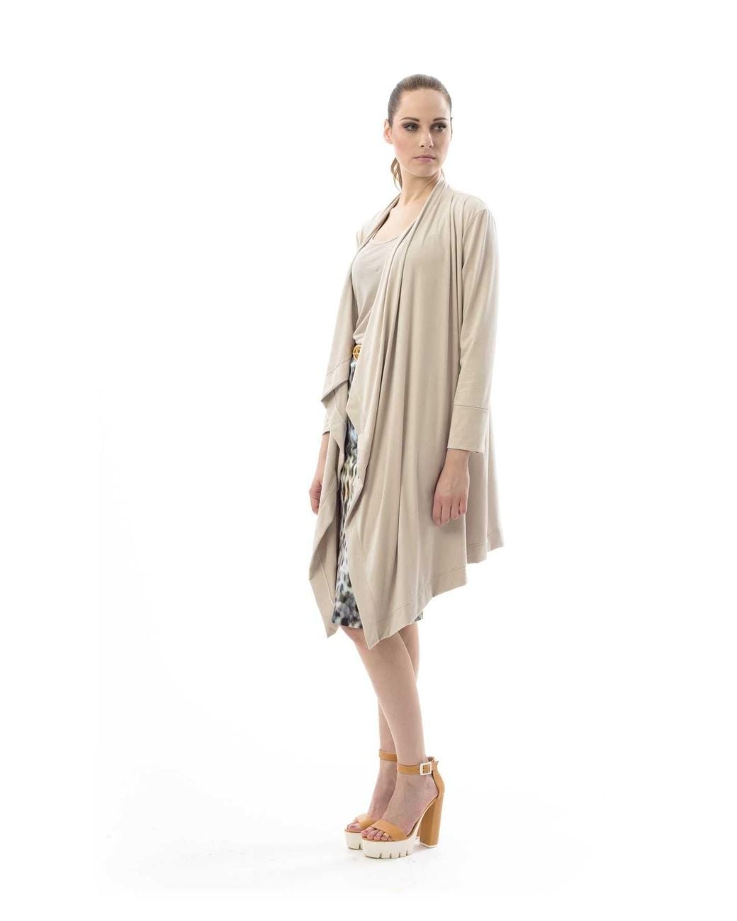 Conquista Natural Neutrals Open Front Cardigan