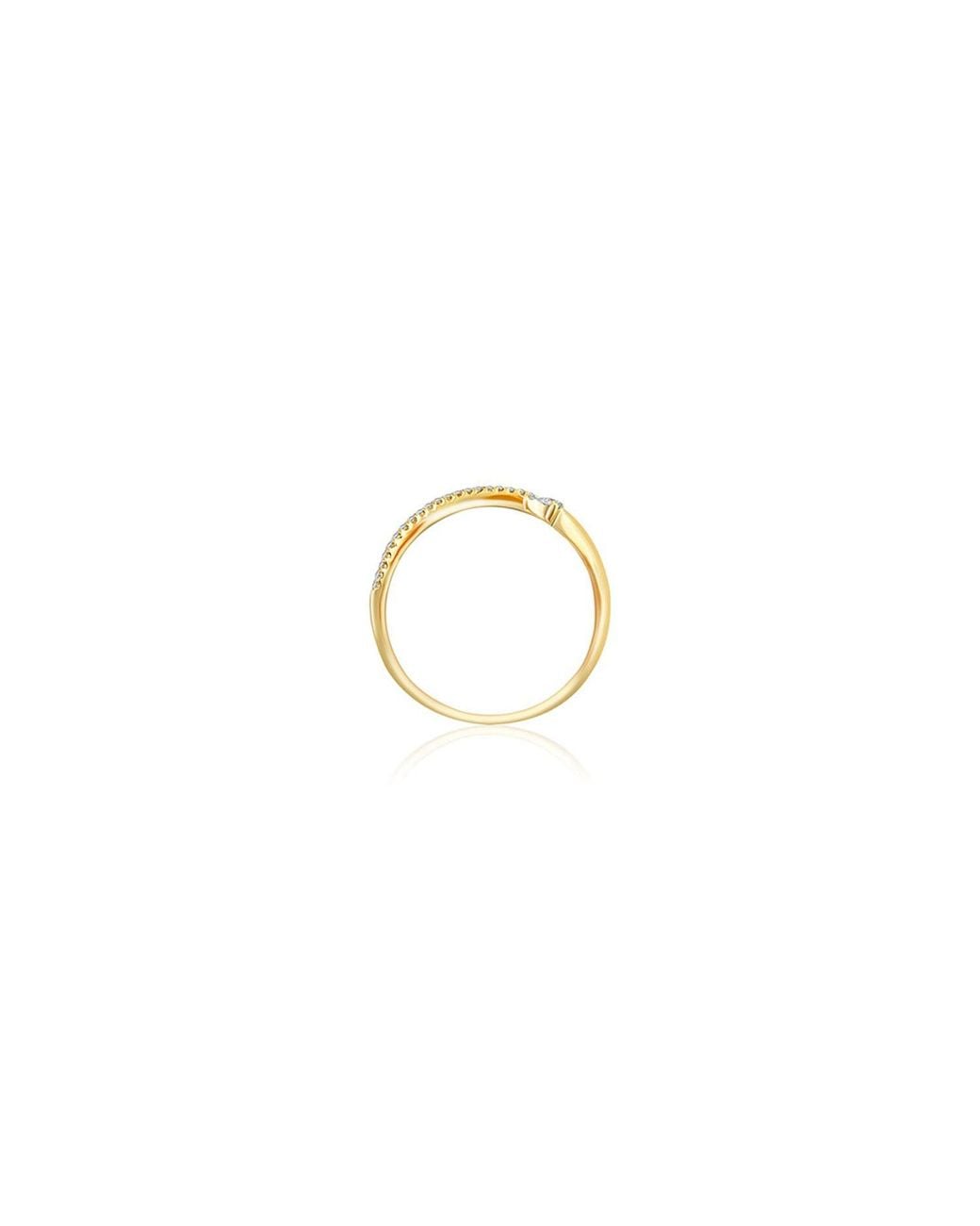 Genevieve Collection Metallic 18K Double Arrow Spiral Diamond Ring