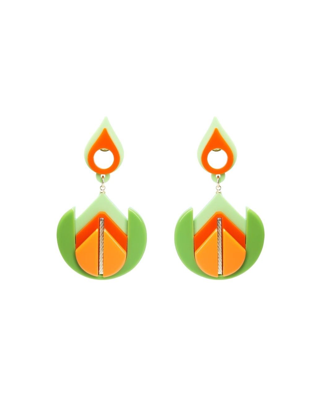 Gissa Bicalho Green Handmade Earring Iolanda Mod