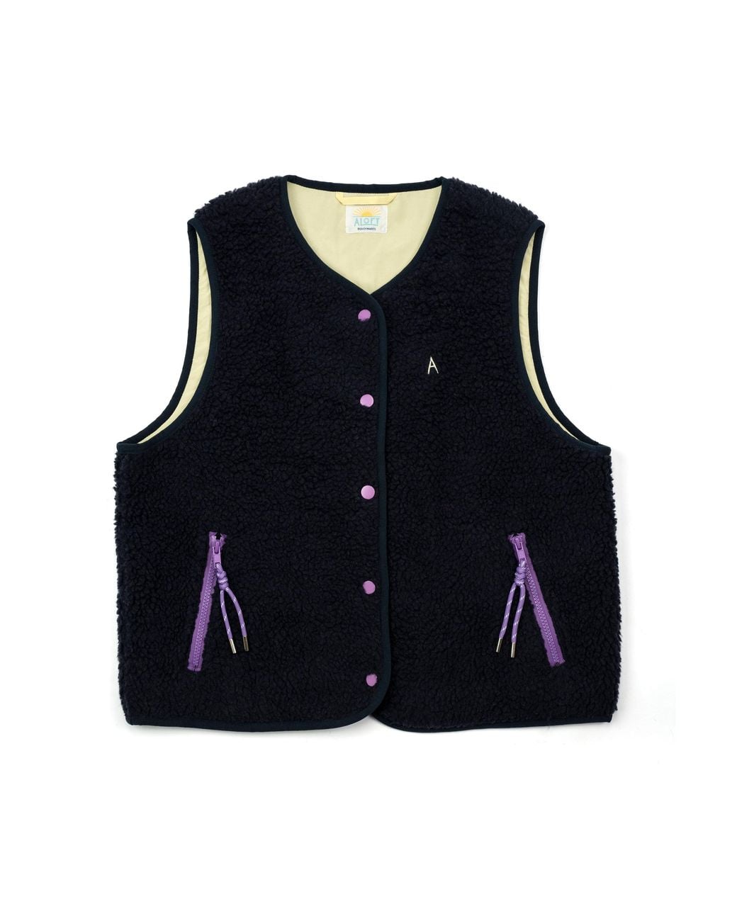 ALOFT Black Windproof Fleece Gilet
