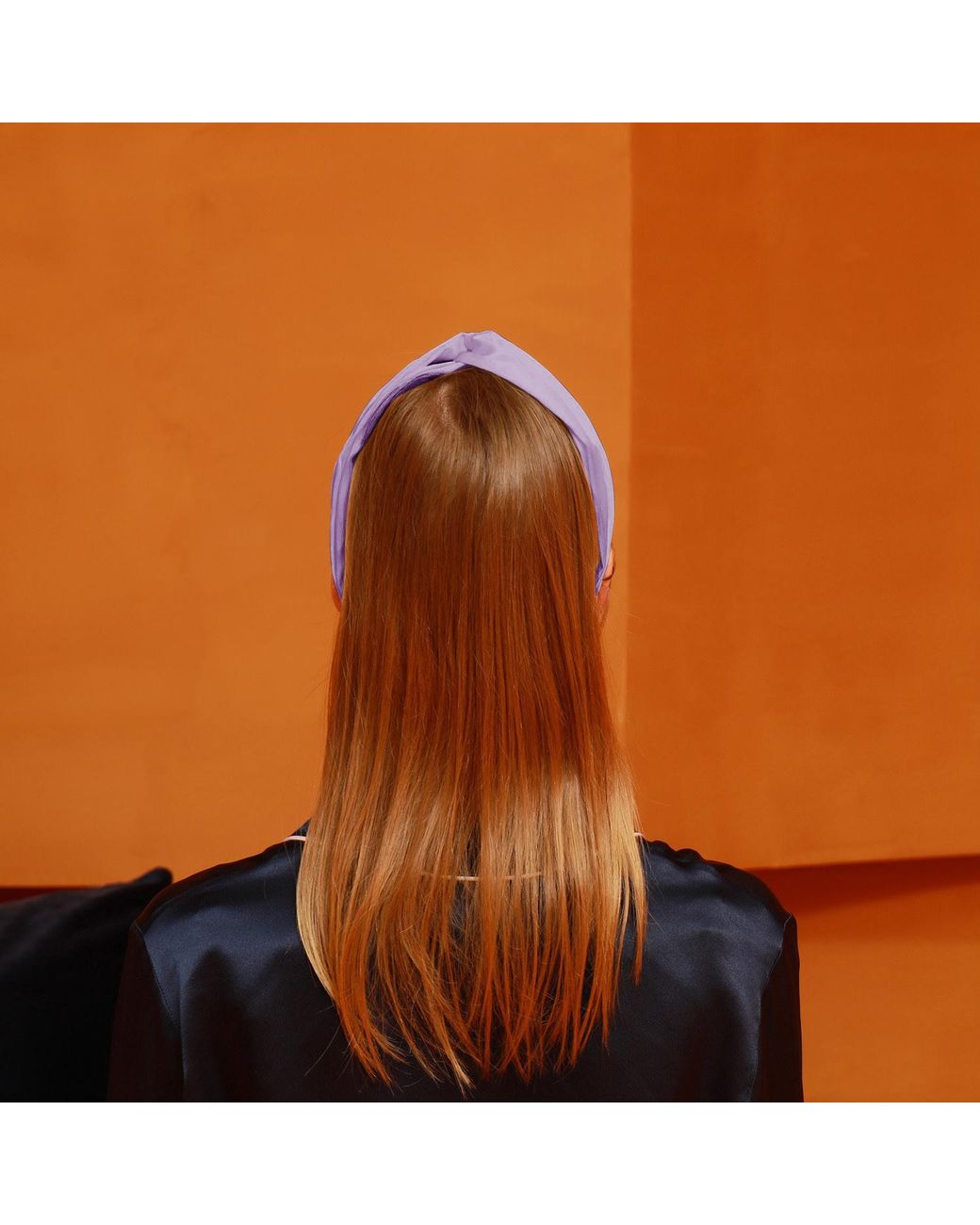 Soft Strokes Silk Purple Pure Mulberry Silk Turban Style Headband