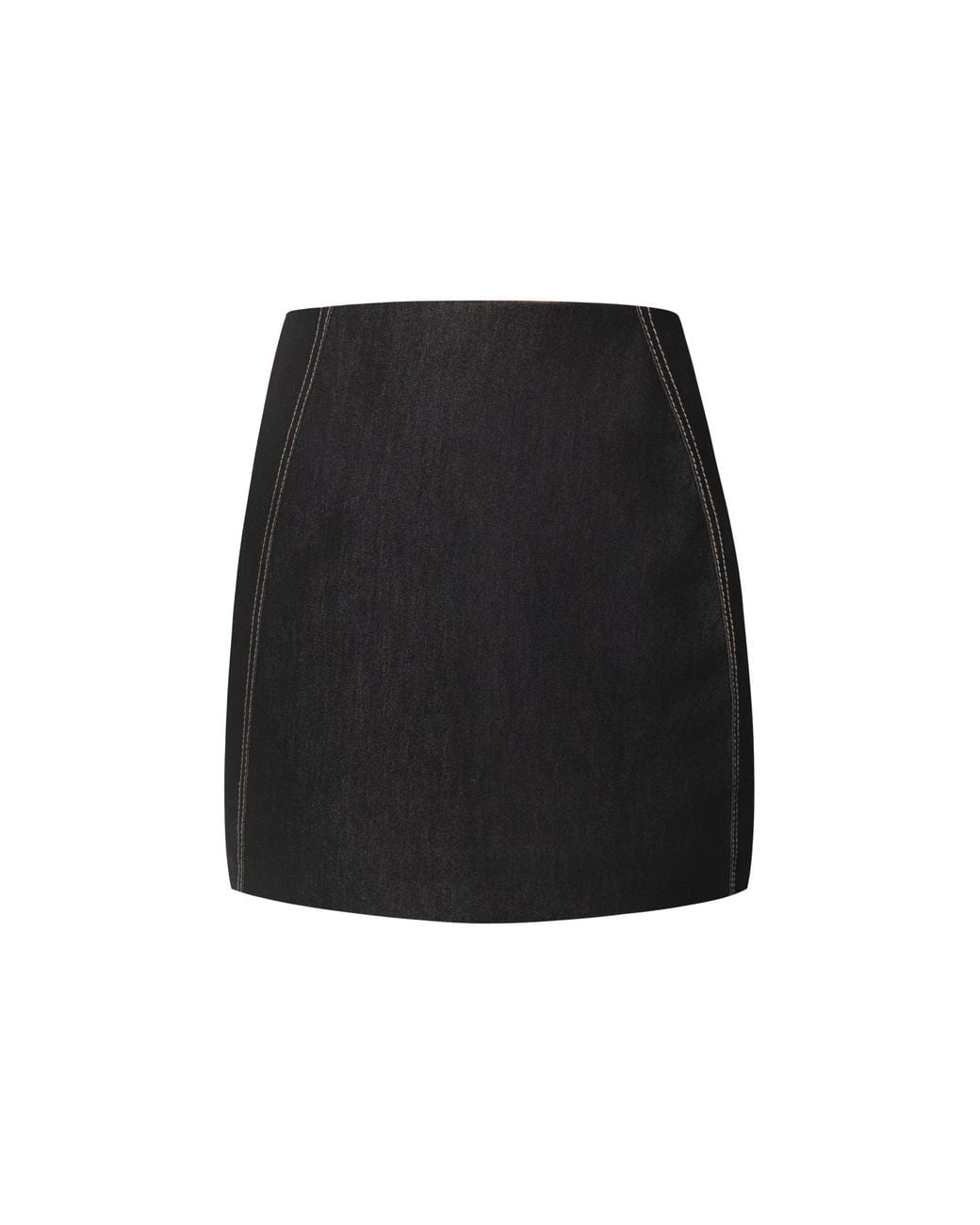Tia Dorraine Black Denim Mini Skirt