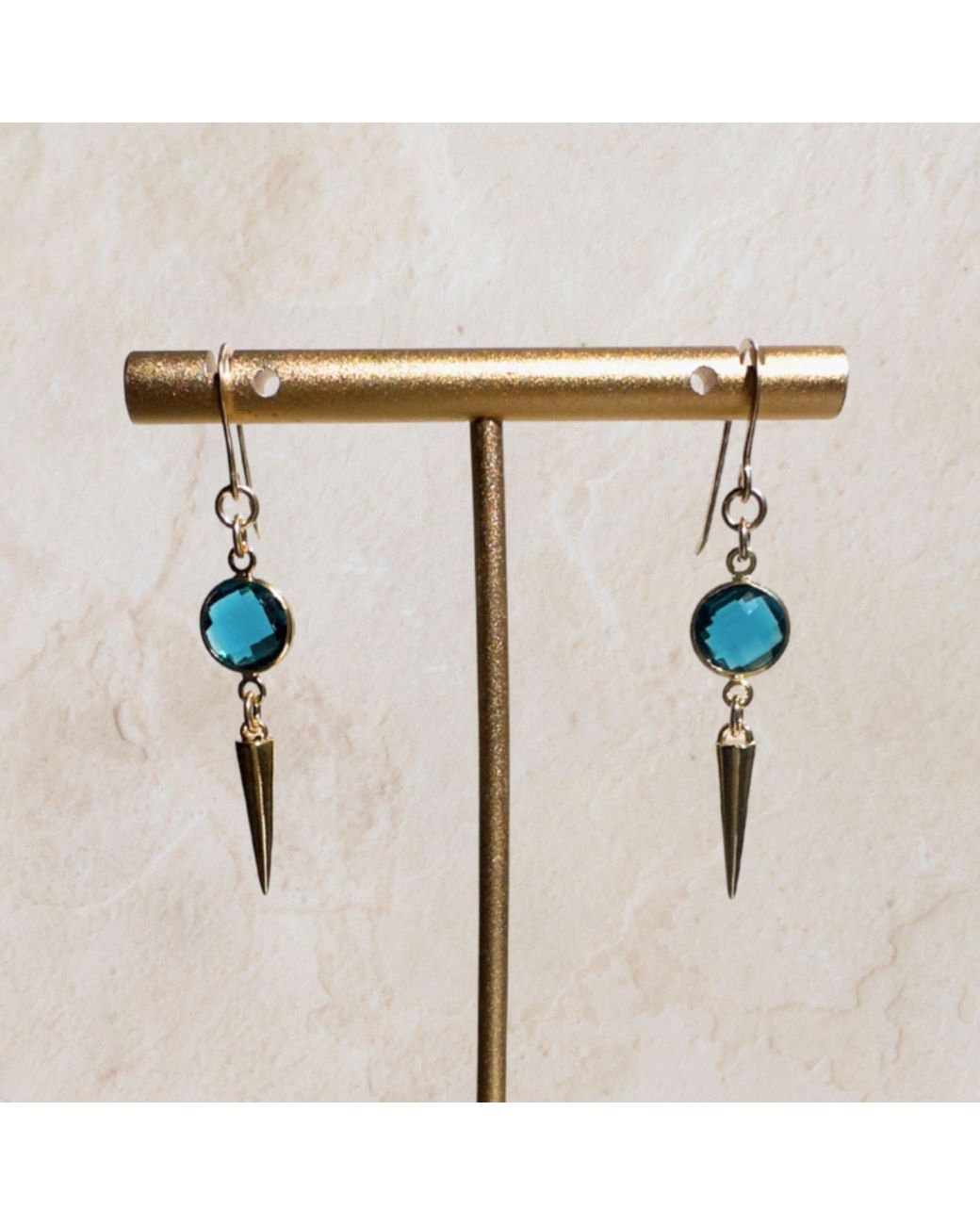 Rachel Nathan White Classic Hook & Spike Earrings