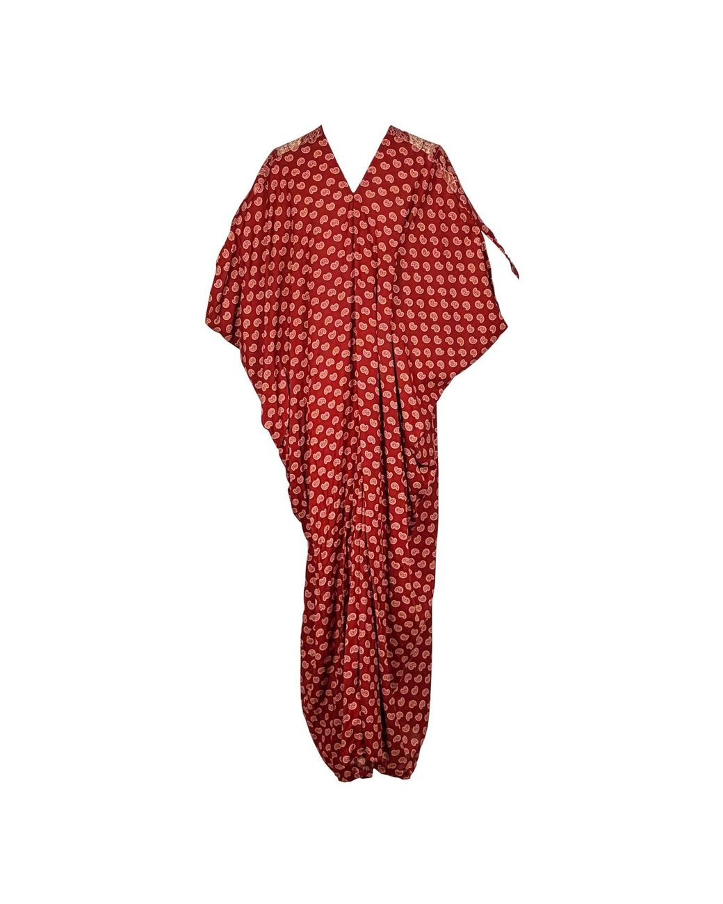 Jennafer Grace Red Artemis Ochre Paisley Caftan